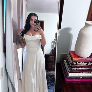 Reformation Strapless Cream Dress